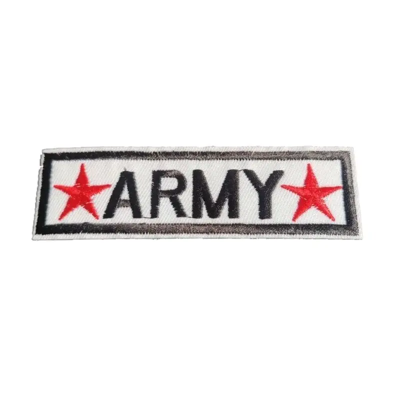 

10CM SMALL ARMY BADGE Embroidered Iron on Patches for Clothes Skeleton Head Sequined Embroidery Applique DIY Sewing FOR CLOTHING