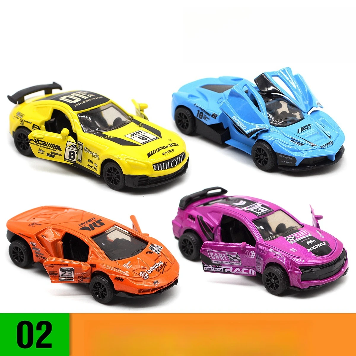 Modèle de course en alliage moulé sous pression 1:60, jouet en métal avec fonction de traction, véhicules pour enfants, cadeaux