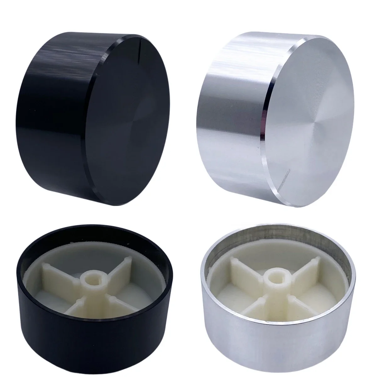 1 sztuk 48*22 6mm otwór wału ze stopu aluminium enkoder regulacja głośności Audio pokrętło potencjometru (oś D)