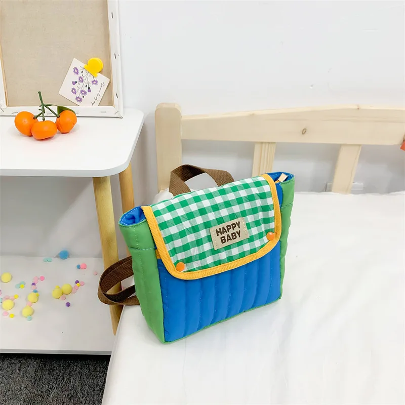 Kindertassen Voor Meisjes En Jongens Koreaanse Stijl Nieuwe Modieuze Patchwork Kids Kleuterschool Kleine Schooltas Casual Eenvoudige Rugzakken