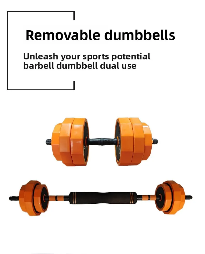 Unisex Premium Solid Steel Dumbbell Kettlebell Barbell Set - Multi-Functional Fitness Combo, Durable for Long-Term Regular Use