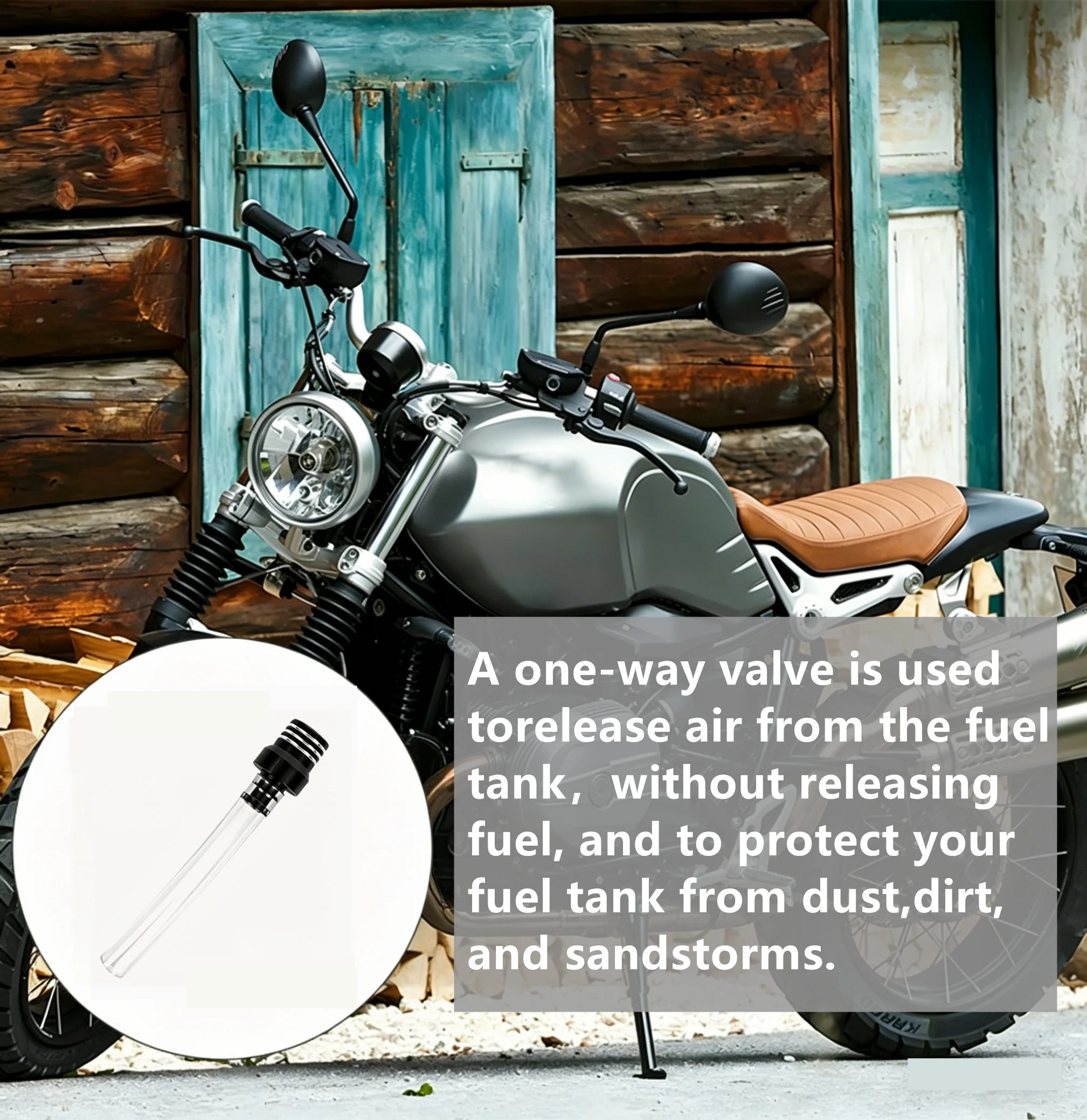 Motorcycle Gas Fuel Cap Single Way Valves Vent Breather Hoses Tubes  For Motocross ATV Breather Pipe CNC Modification parts