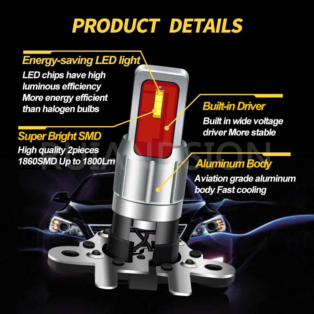 Can-bus Error Free PH16W PH19WY LED Backup Reverse Fog Light For 2011-2013 LCI BMW E92 328i 335i M3 & 2010-up Audi A7 S7 RS7