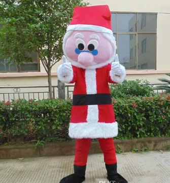 New Adult Halloween Christmas Santa Claus Mascotte Fancy Cartoon Mascot Costume Plush Fancy Dress Mascot Costume