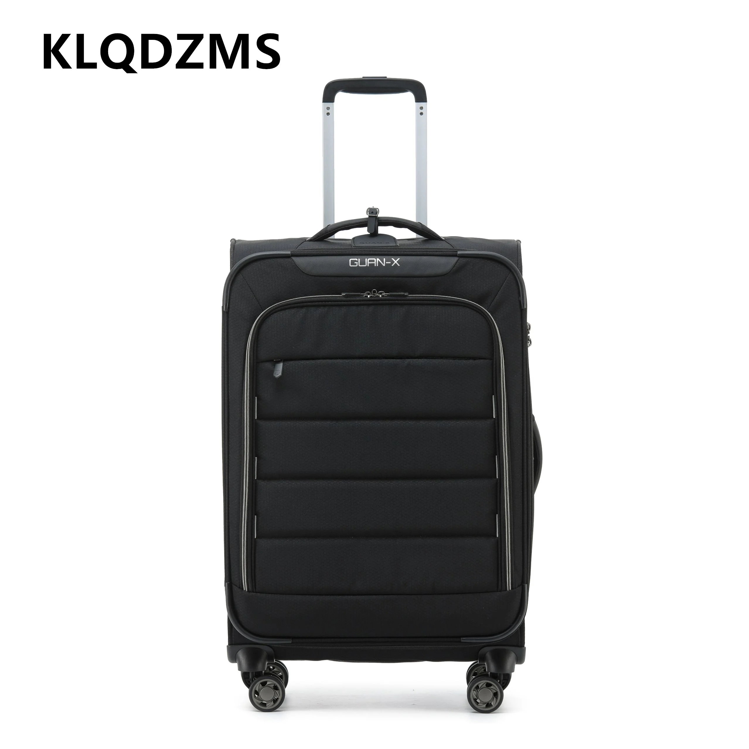 KLQDZMS Carry-on Travel Luggage Men's Business Boarding Box Oxford Cloth Trolley Case Large Capacity 20