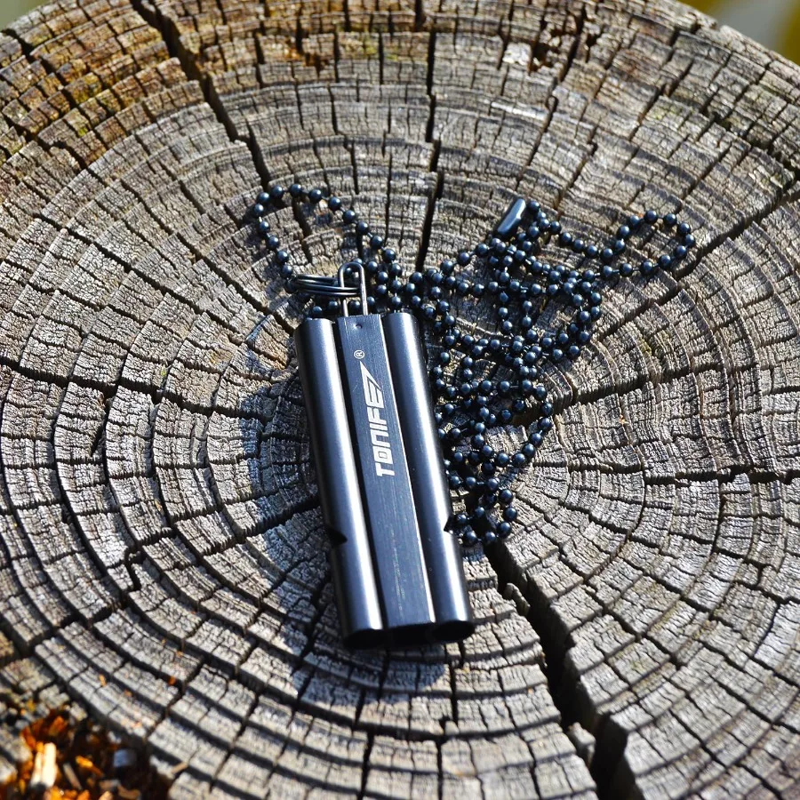 ダブルチューブホイッスル エマージェイホイッスル ボールチェーン付き サバイバルホイッスル ステンレススチール アウトドア 大音量 エマージェイホイッスル キャンプ用