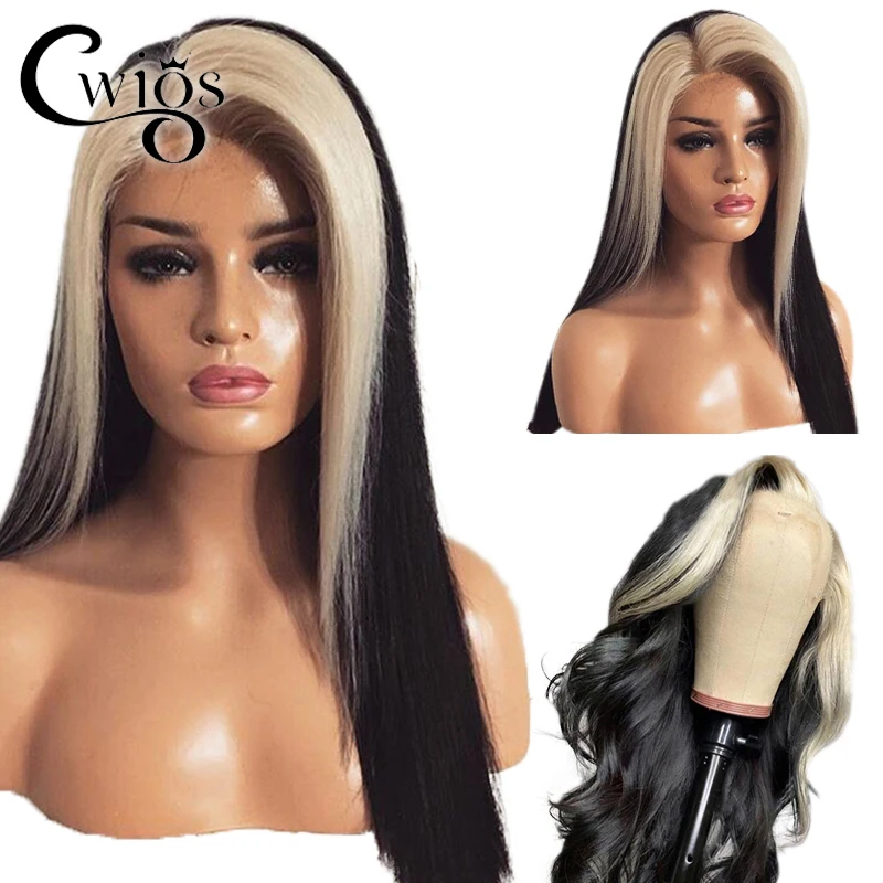 

Long Straight Body Wave 613 Honey Blonde Color Synthetic 13X4 Lace Front Wigs Women Prepluck With Baby Hair Cosplay Drag Queen