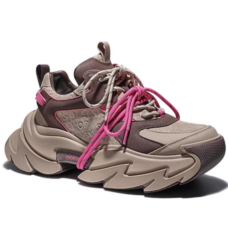 Original-luxury Sports Casual Shoes for Men's and Women's sneakers Genuine Leather Thick Soled Fashiona Height Increasing Shoes