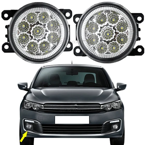 2 uds nueva lámpara de luces antiniebla LED para Citroen c-elysee 2013 2014 2015 2016 2017 2018 lámparas de luz de circulación diurna Led DRL