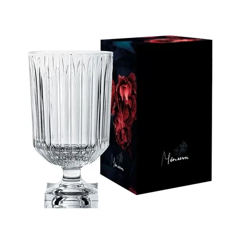 

Transparent crystal glass tall vase living room flower arrangement