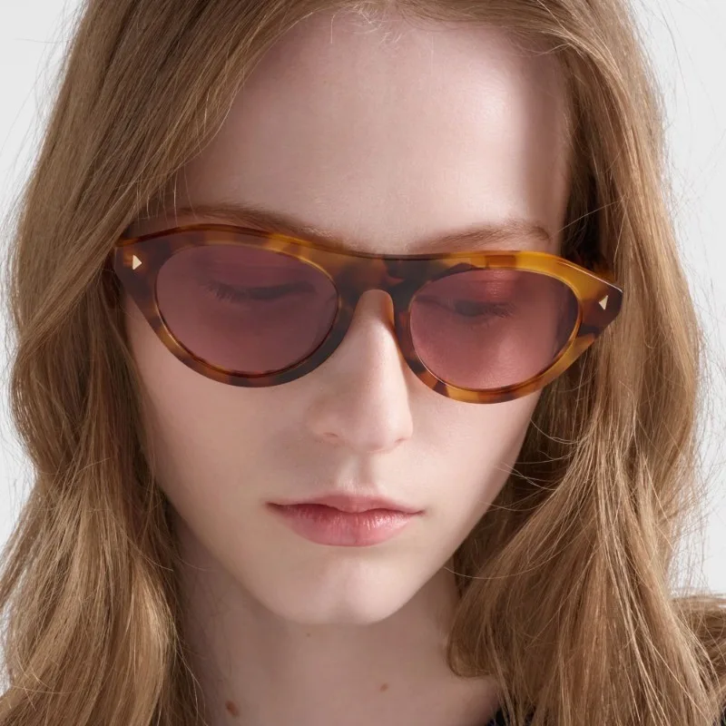 Luxuriöse Designer-Cat-Eye-Sonnenbrille für Damen, Vintage, Trendy, Y2K, Punk, Retro-Brille, Fahrbrille, Reise- und Outdoor-Sonnenbrille