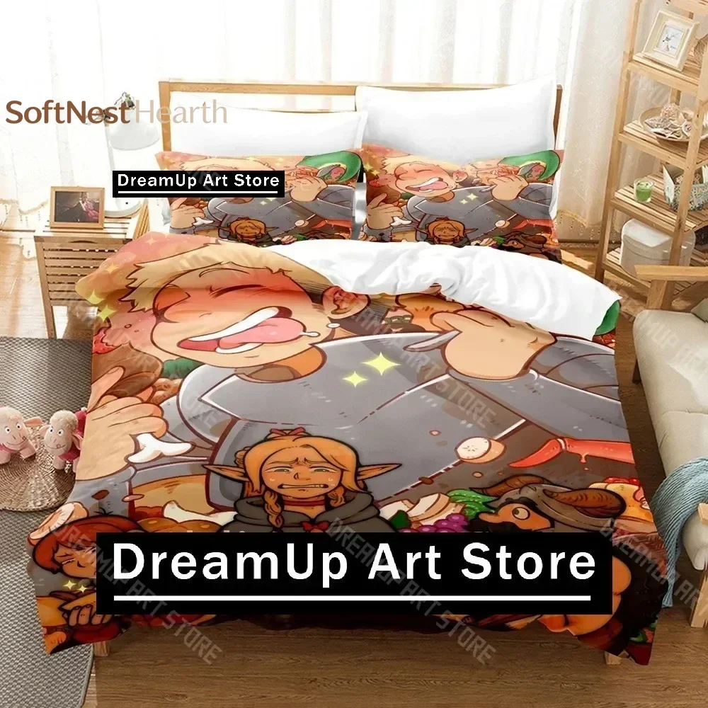 2026 3D Print Delicious In Dungeon Bedding Set Single Twin Full Queen King Size Bed Set Adult Kid Bedroom Duvet Cover Sets Anime