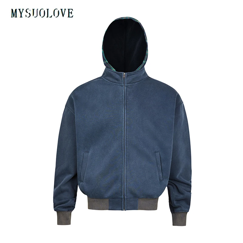 MYSUOLOVE Autumn/Winter Season Fashion brand made old hoodie 100% cotton for men and women