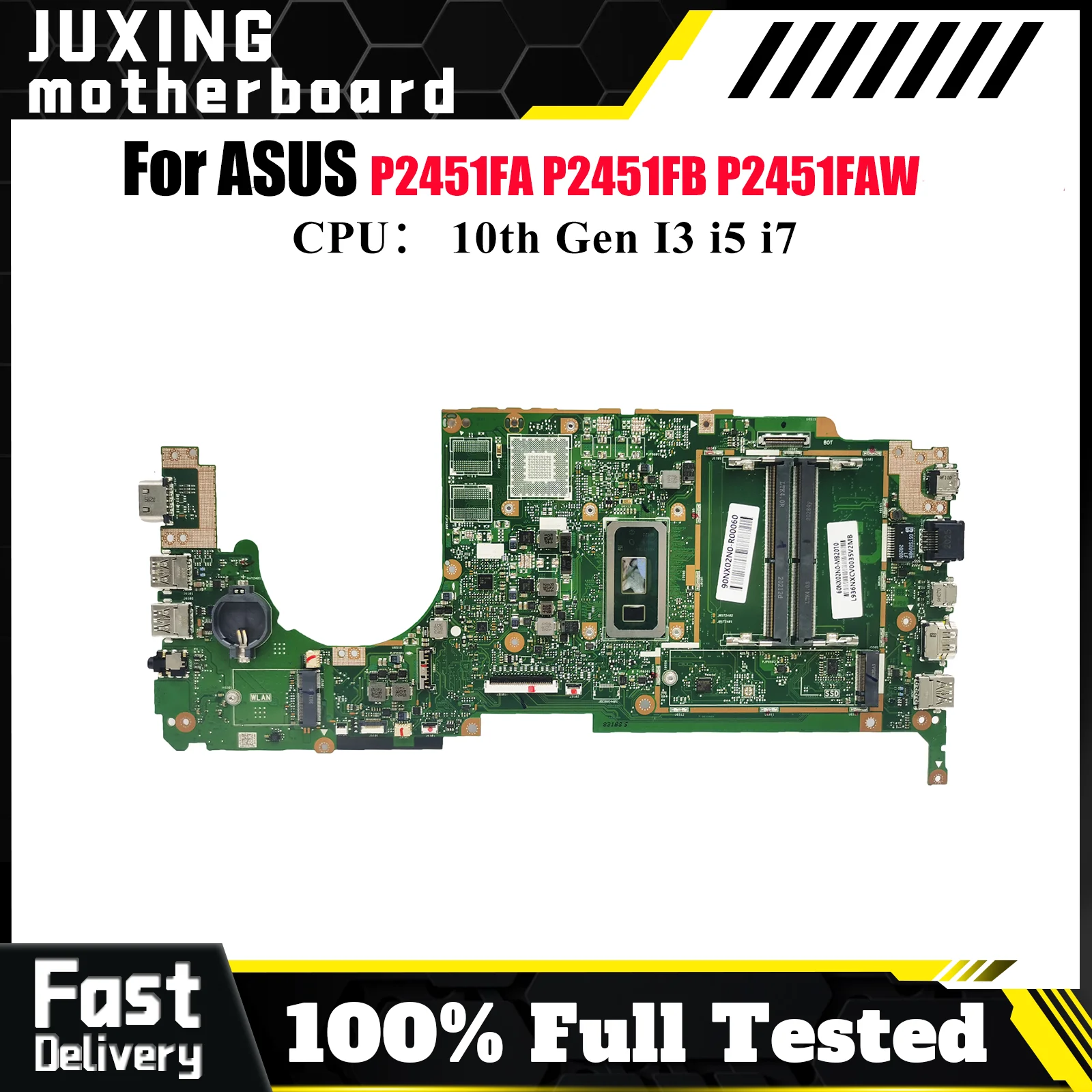 

P2451FA Материнская плата для ноутбука ASUS ProArt P2451F P2451FAW P2451FA P2451FB P2451FAV Материнская плата для ноутбука 10-го поколения I3 i5 i7