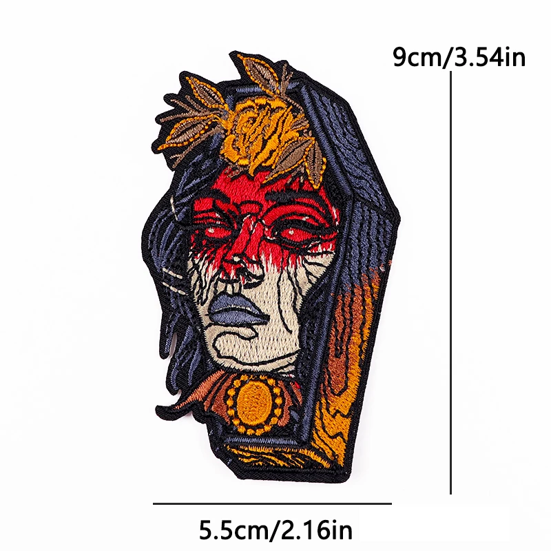Scary Movie Embroidery Iron On Patches For Clothing Thermoadhesive Patches Skeleton Fusible Clothing Patch Sewing Iron Stickers