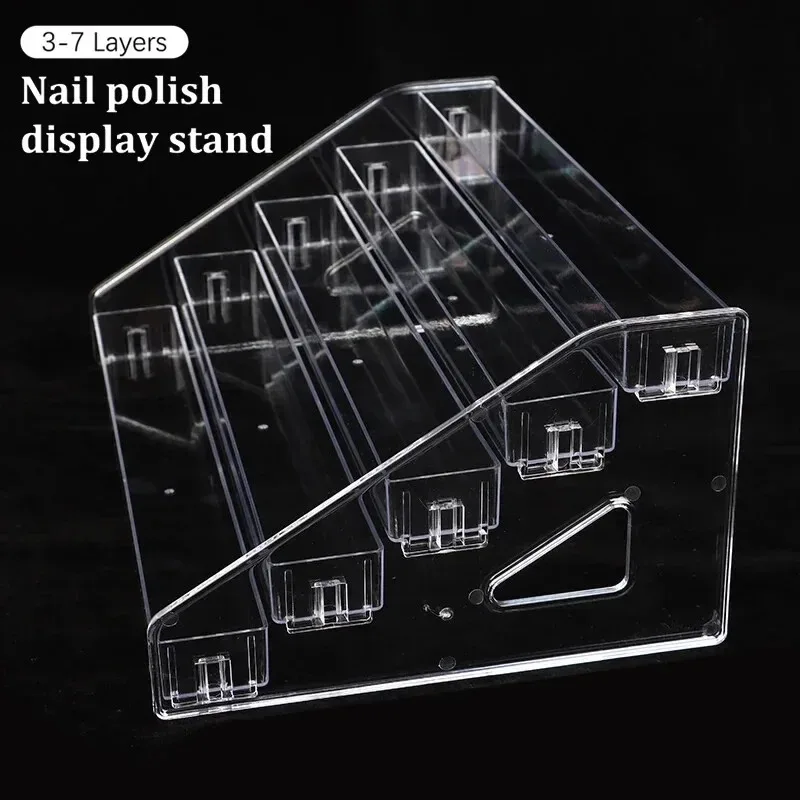 

3-7 Tiers Clear Display Stand Nail Polish Cosmetic Showcase Eyeshadow Makeup Holder Lipstick Perfume Shelf Display Storage Rack