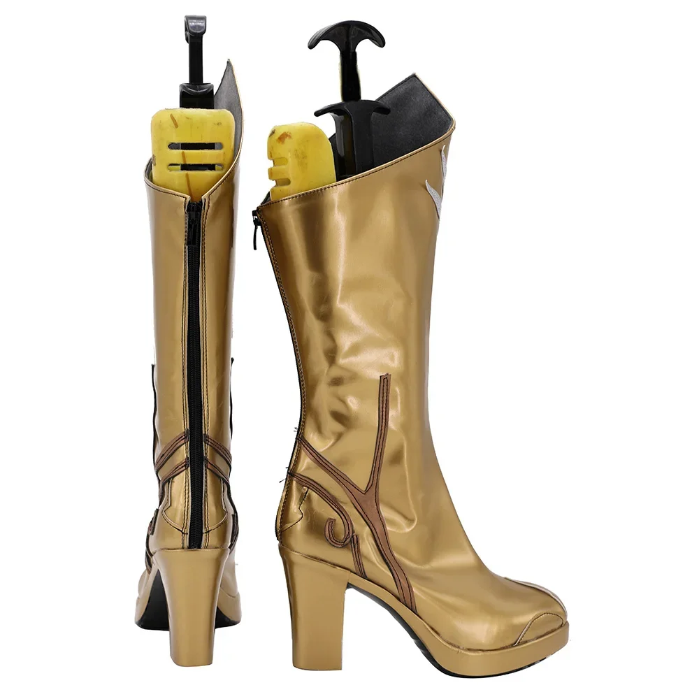 LoL Riven Prestige Valiant Sword Gold Cosplay Tacchi realizzati su misura