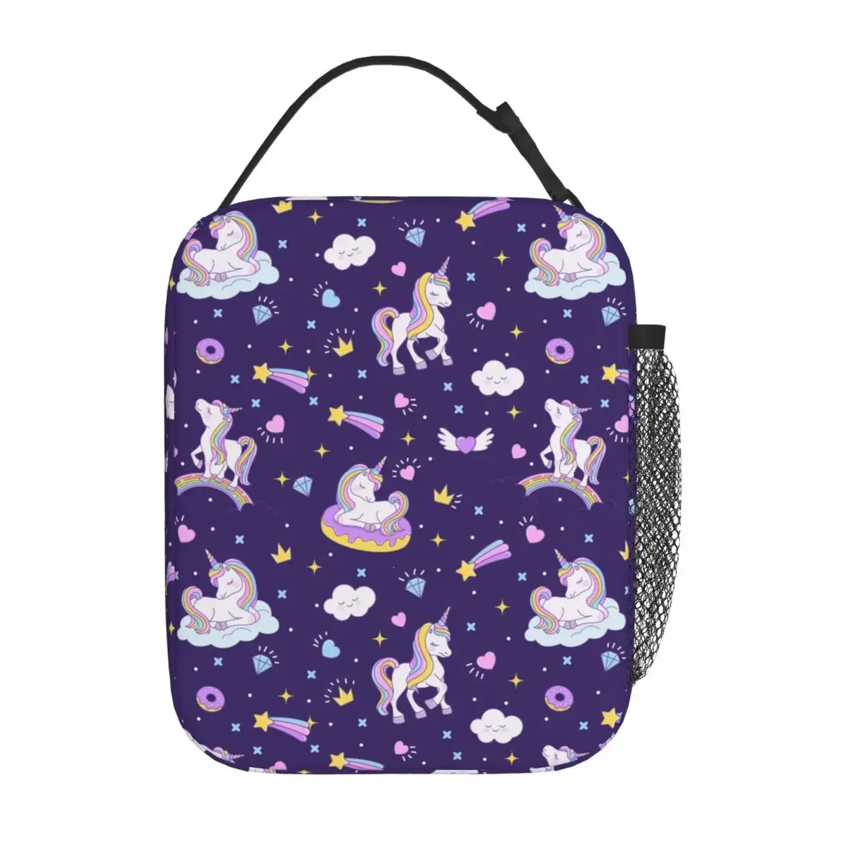 

Unicorn Beautiful Cartoon Accessories Insulated Lunch Tote Bag School Kawaii Unicorns Stars Food Box Thermal Cooler Lunch Box