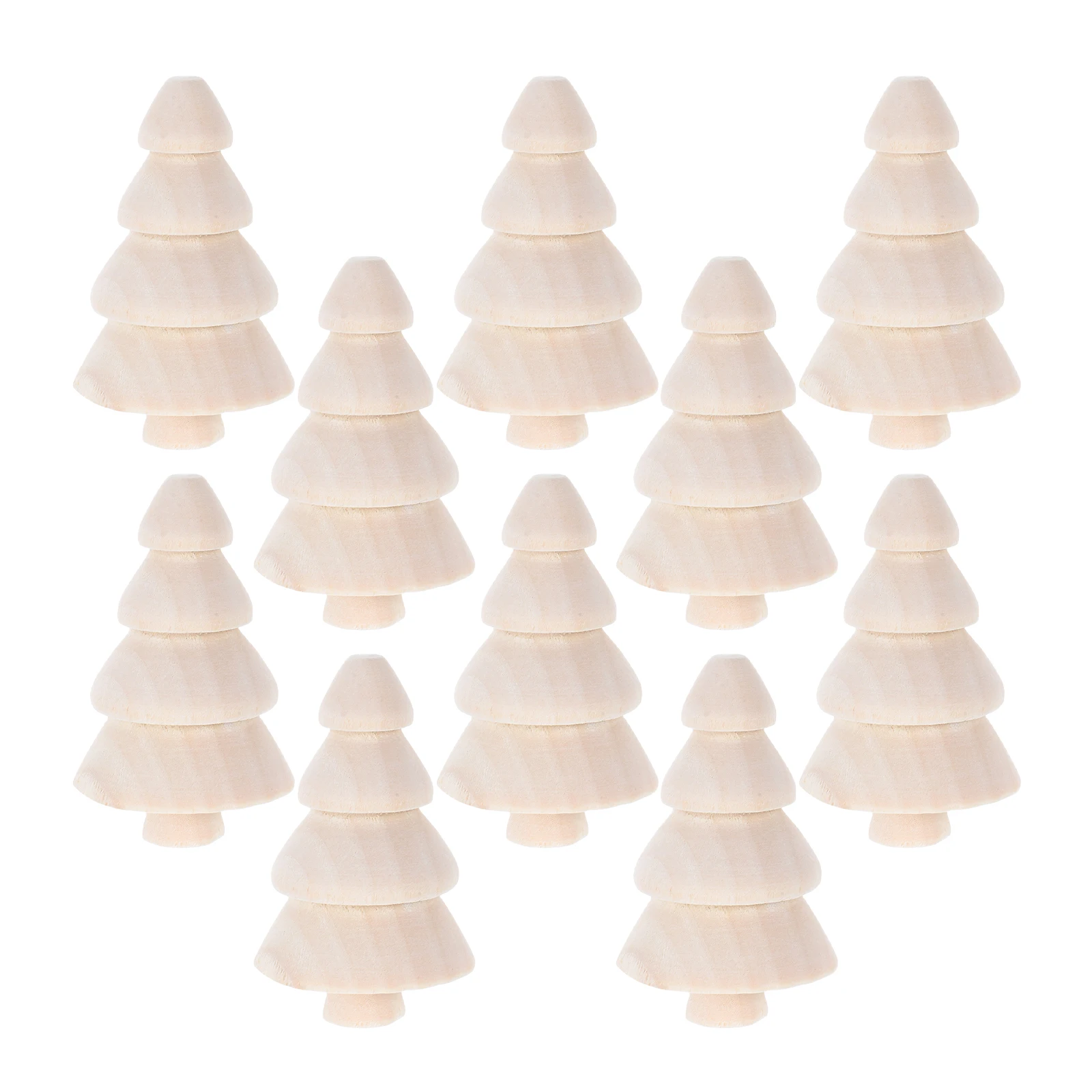 

10pcs Wooden Trees Diy Mini Wooden Christmas Trees For Crafts Unpainted Wood Blanks For Xmas Decorations Party Ornaments