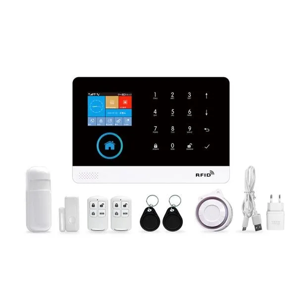 24 hours day and night safety monitor smart home alarm WiFi +2G system via smartphone app on Android and IOS