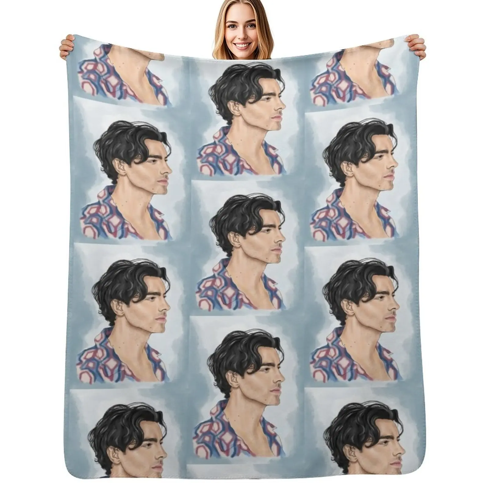 Joe J Portrait Throw Blanket Nap Warm Heavy christmas decoration Designers Giant Sofa Blankets