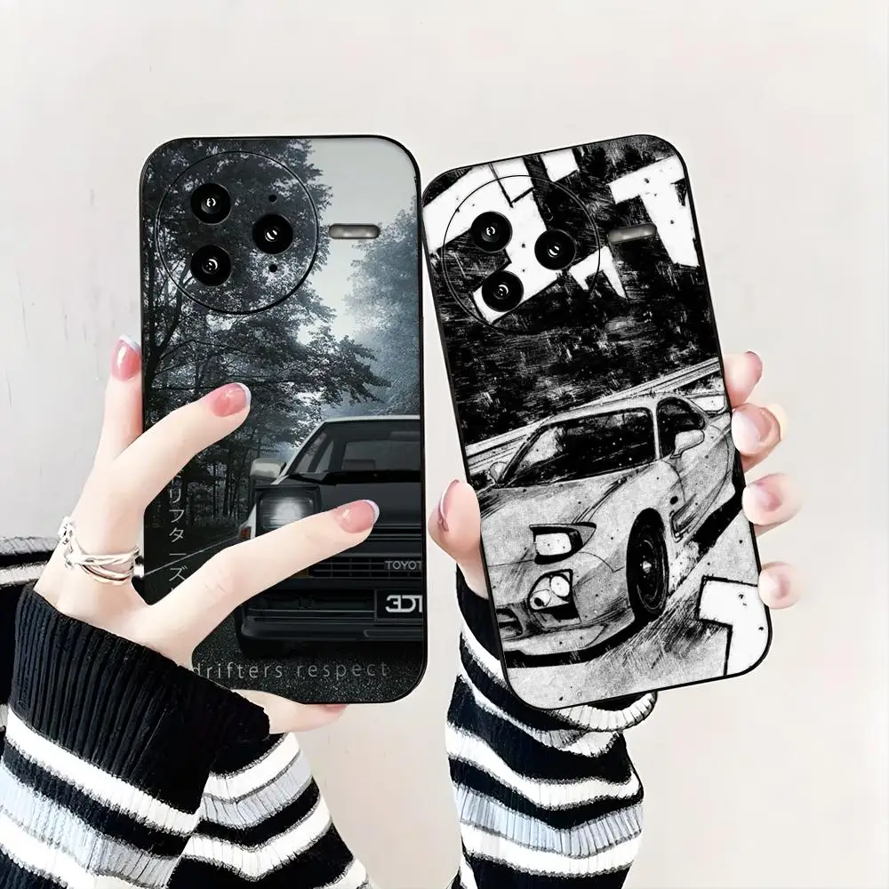 Initial D Phone Case For Xiaomi POCO M7 M6 M5 X7 X6 X5 F7 F6 F5 Soft Black Pro 5G Phone Cover
