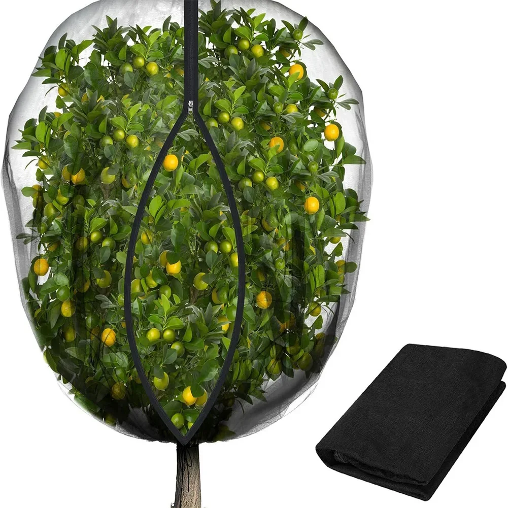 Cubierta de red para árboles frutales con cordón de cremallera, malla ultrafina para jardín, barrera para plantas, pantalla de malla, herramienta de jardín anti-pájaro