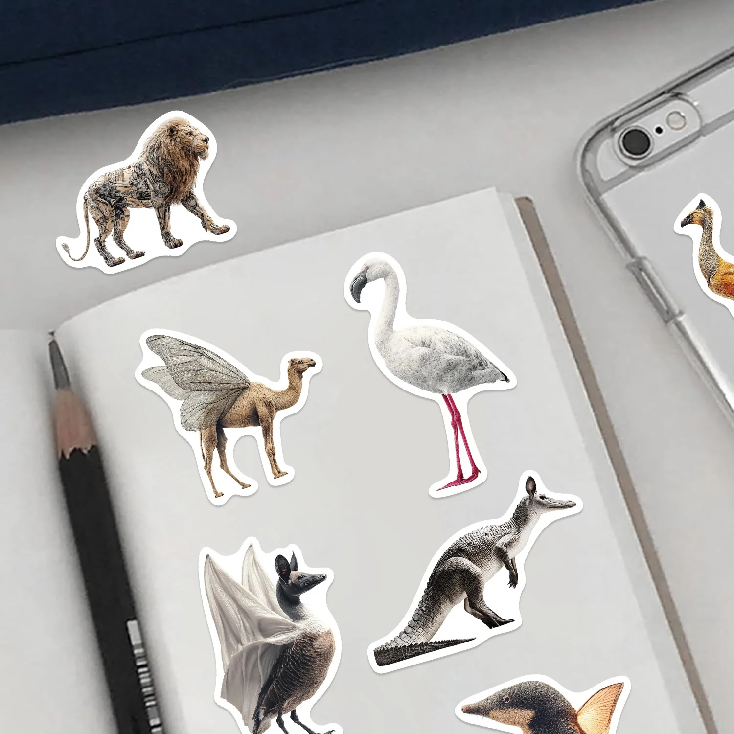 50 Stück Phantom Tier-Graffiti-Aufkleber, abstrakter Stil, wasserdicht, für Wasserbecher, Telefon, Computer, Notebook, Schreibwaren, Gepäck