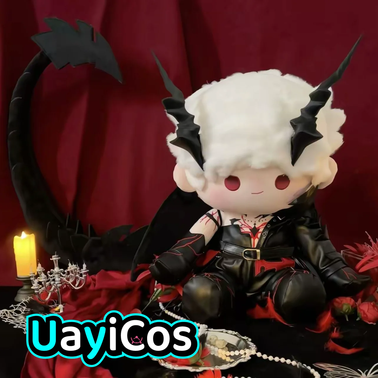 

In Stock 40cm Doll Clothes Love and Deepspace Sylus Dragon Horn Tail Coat Sweater Clothing Costume Suit Doll Anime Game Toy Kid