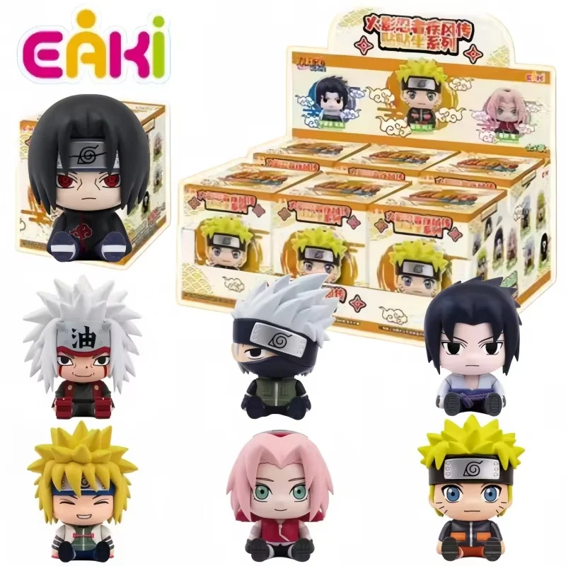 

In Stock Genuine Eaki New Naruto Shippuden Sticky Seat Series Blind Box Sitting Posture Trendy Toys Ornament Fans Surprise Gifts