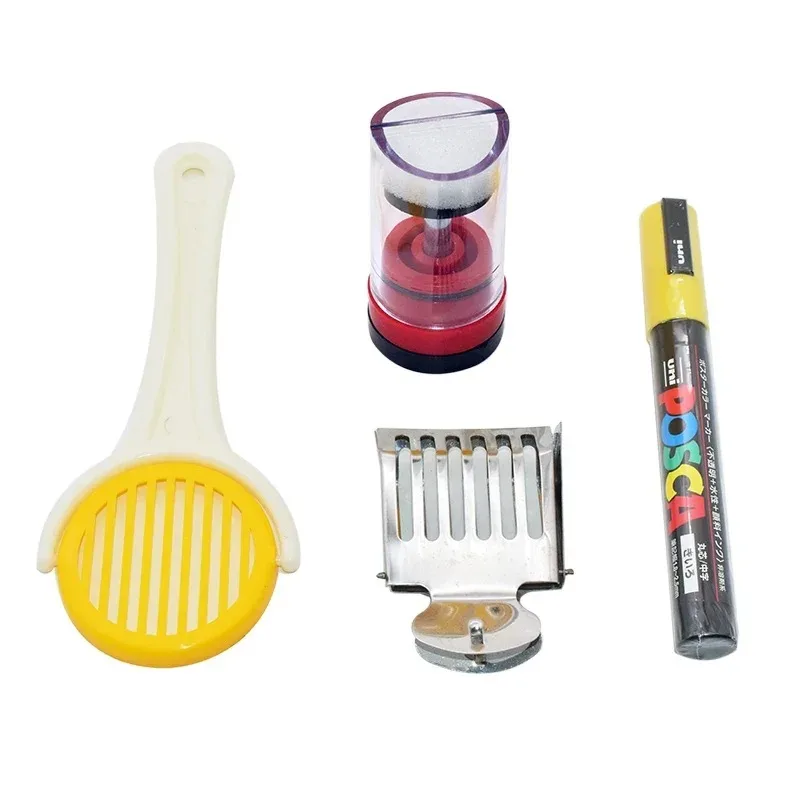 Queen Bee Marking Kit Marker Bottle with Marking Pen One-Hand Queen Bee Marking Cage Queen Catcher Bee Mark Pen Beekeeping Tools