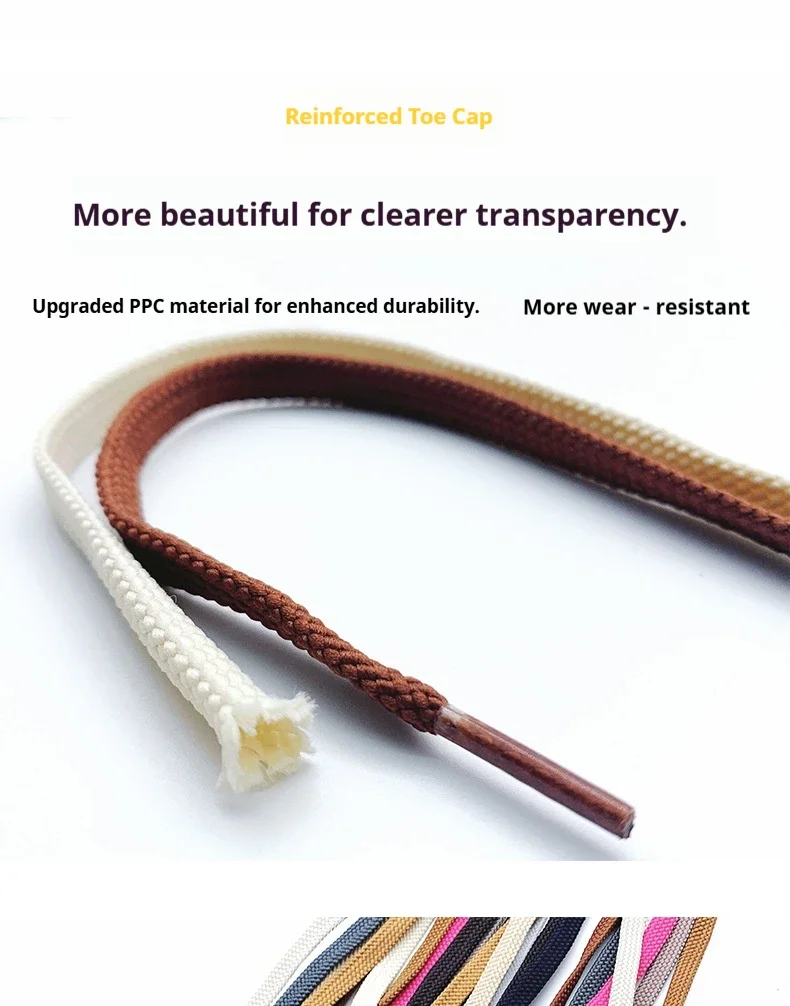 Einfarbige Flache Geflochtene Schnürsenkel, Langlebige Polyester-Ersatzschnürsenkel, Modische Schnürsenkel für Sneaker, Sport- und Freizeitschuhe – Detail 4