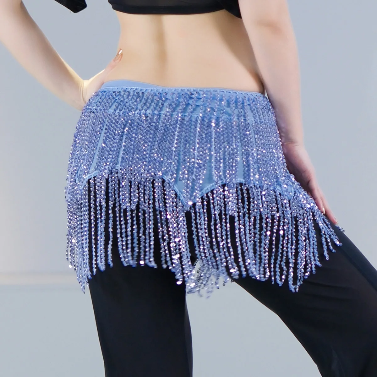 Women's Belly Dance Beads Tassel Luxury Shining Hip Scarves Tassel Waist Belts For Girls Dance Performance Belly Dance Costume