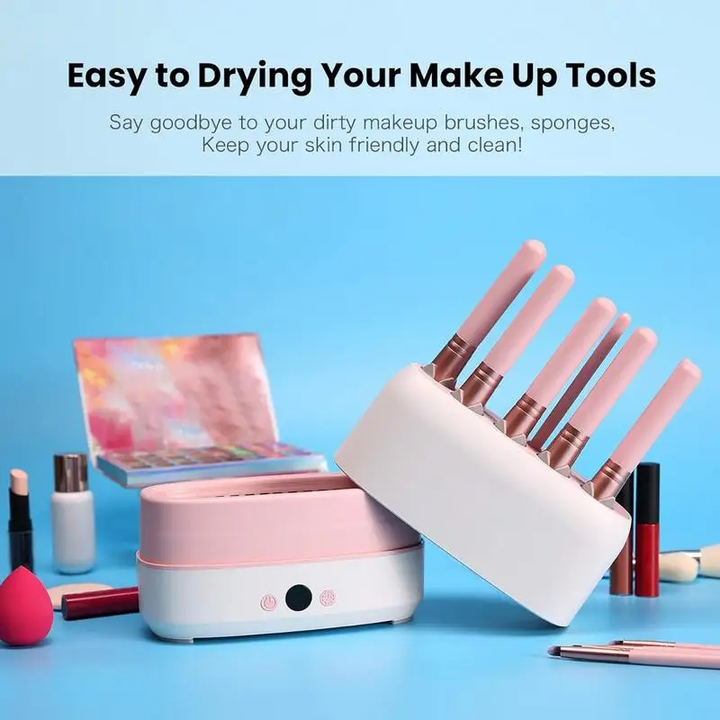 Make-Up Borsteldroger Snelle Elektrische Make-Up Borsteldroger Machine 12 Gaten Multifunctionele Beauty Cosmetische Puff Make-Up Tools Droger