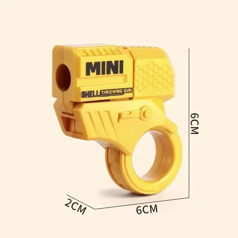 Toy Mini Shell Ejecting Toy Gun Anti Stress Hand Spinner Ring Pistol Birthday Gift Game Gold Finger Stress Relief
