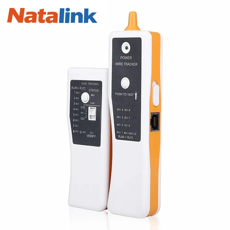 Natalink High Quality RJ11 RJ45 Cat5 Cat6 Telephone Wire Tracker Tracer Toner Ethernet LAN Network Cable tester Line Finder