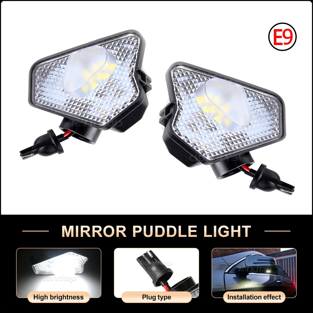 1Pair Led Under Side Mirror Puddle Lights For Mercedes Benz A Class W176 W246 W242 C E S CLA CLS GLA GLK Class Accessories