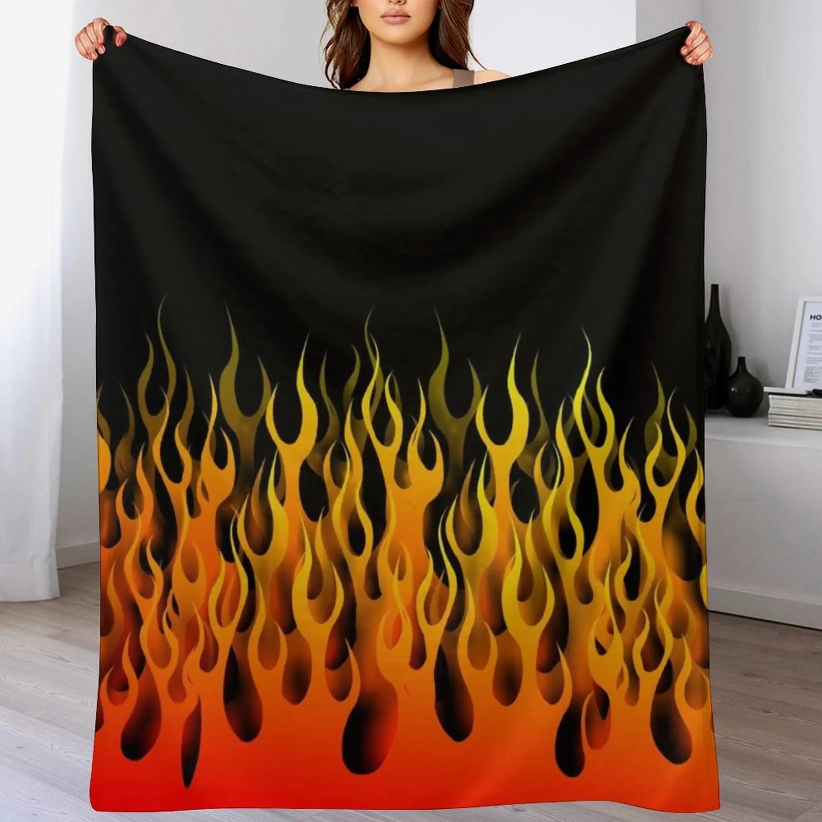 fire flames Throw Blanket Soft Plush Blanket as Housewarming Gift
