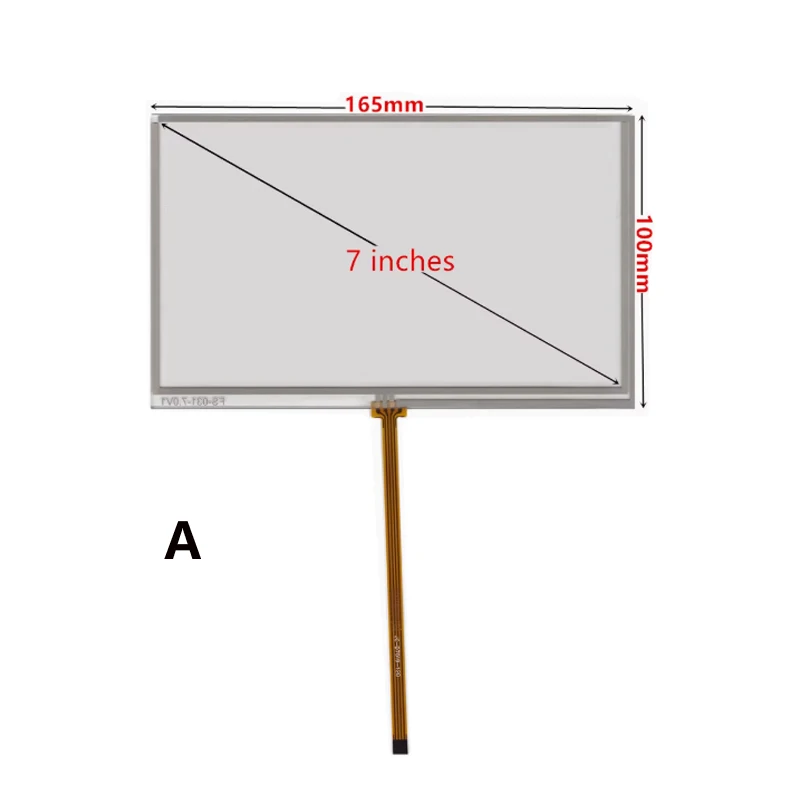 7inch 4wires 165X100MM Resistive Touch Screen GPS LCD Digitizer Industrial Glass