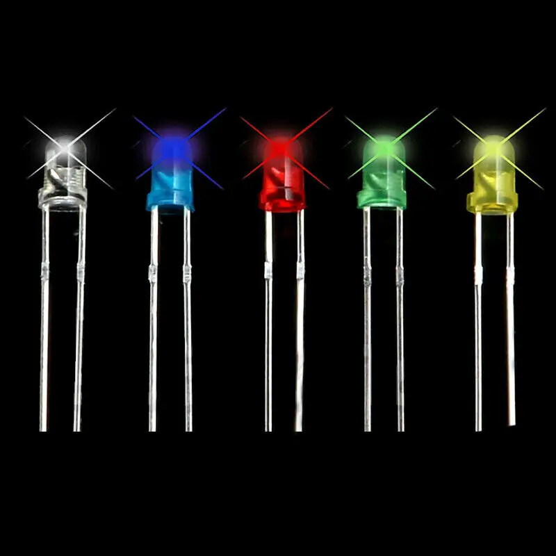 500PCS/lot F3 3mm LED light emitting diode box light emitting tube per color /100 PCS