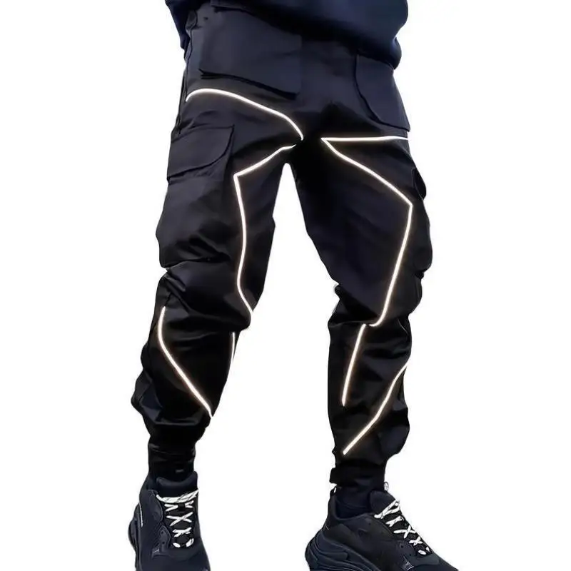 

New Men's Casual NS Pants High Waist Straight Leg Paratrooper Pants Neutral G Other Fabric Conents 00% Winter Collec...