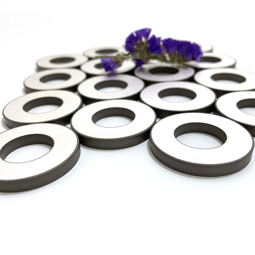 50*17*6.5mm Piezoceramic Element High Efficiency Pzt8 Material Ring