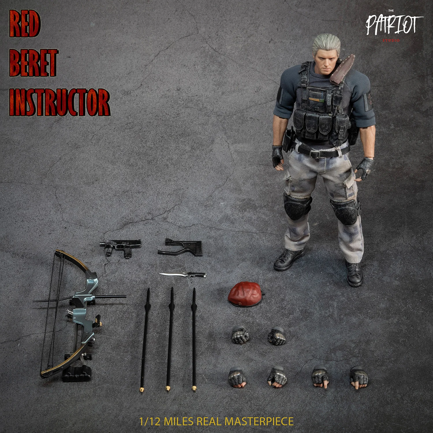 Patriot Studio Resident Evil 4 Boina Vermelha/Jack Krauser Figura de Ação Modelo Militar Presente