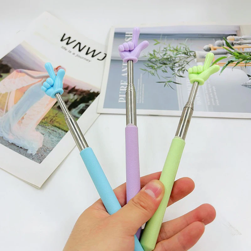 1 قطعة على شكل إصبع السبورة مقدم عصا أدوات دليل القراءة ألوان متعددة المتاحة المضادة للانزلاق المحمولة يده عصا ZYF