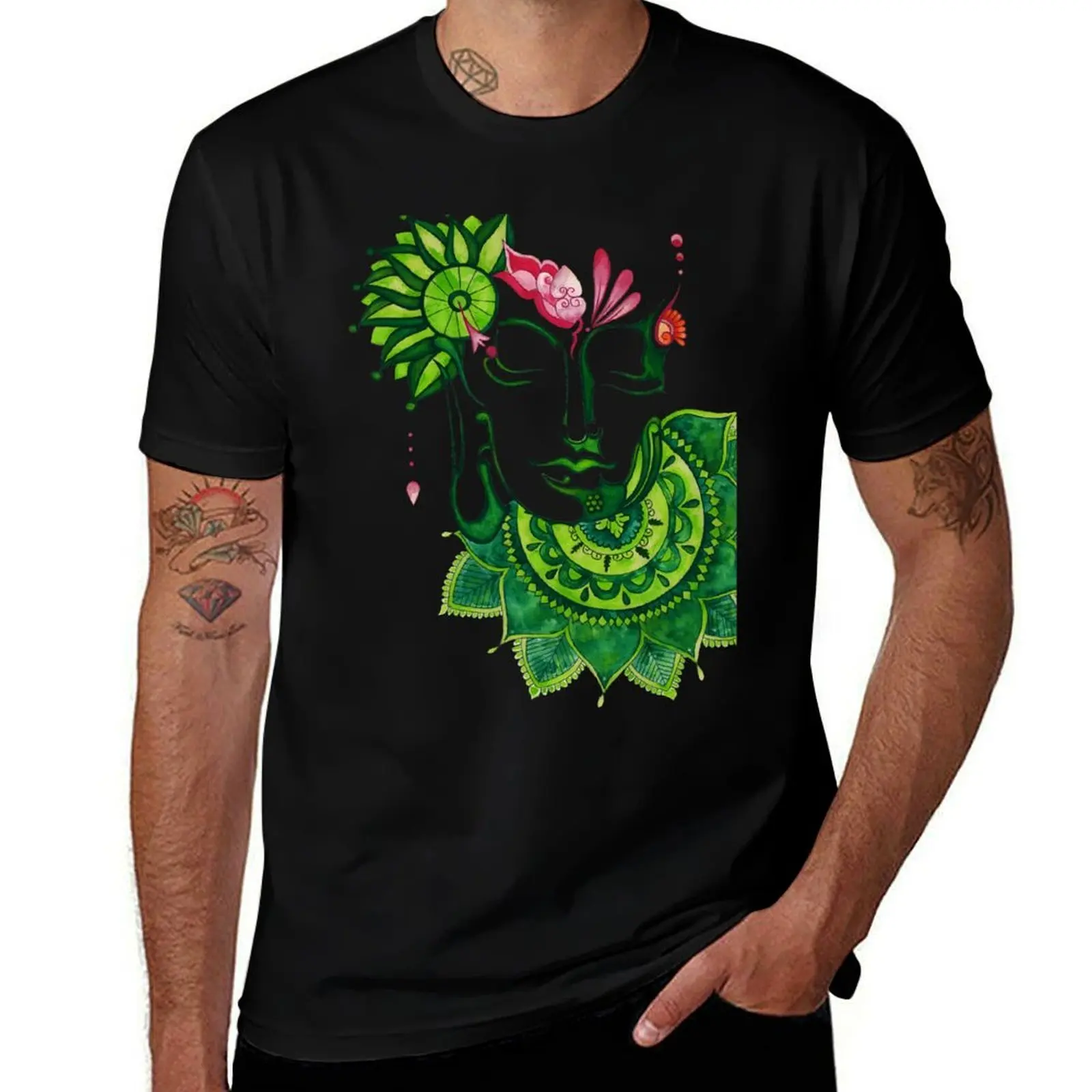 Buddha T-Shirt Stylish Graphic Short Sleeve Top T-Shirt