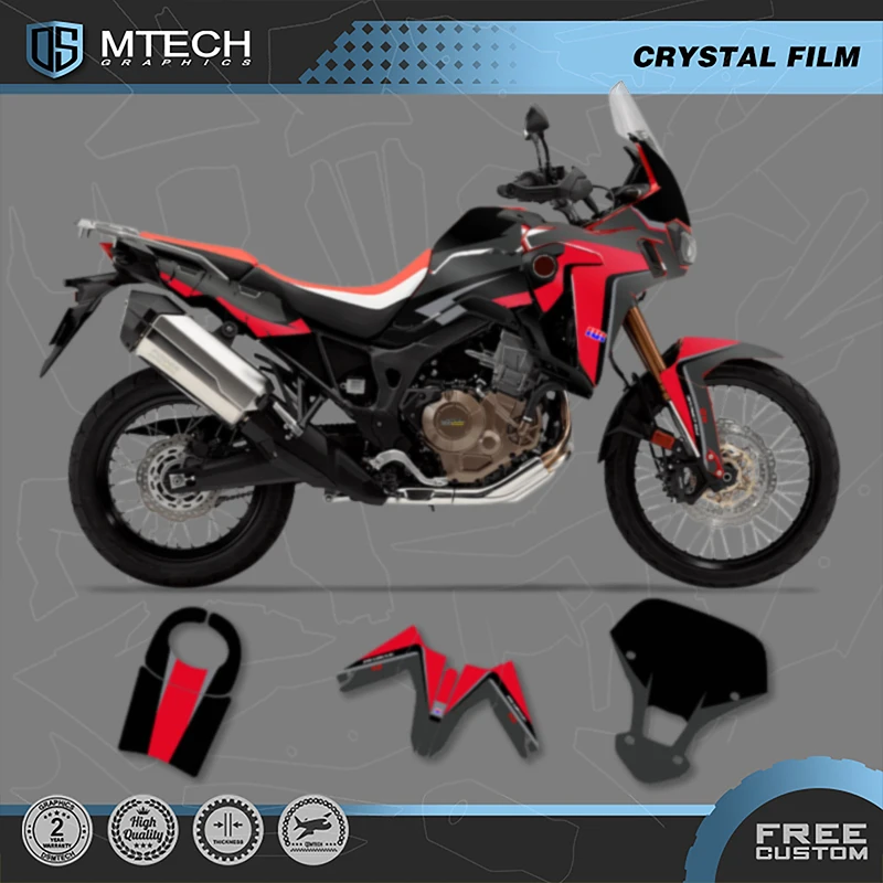 

DSMTECH Custom Motorcycle For AFRICA TWIN CRF1000L FOR HONDA AFRICA TWIN CRF1000L 1000cc Graphics Enduro Decals Sticker Kits 01