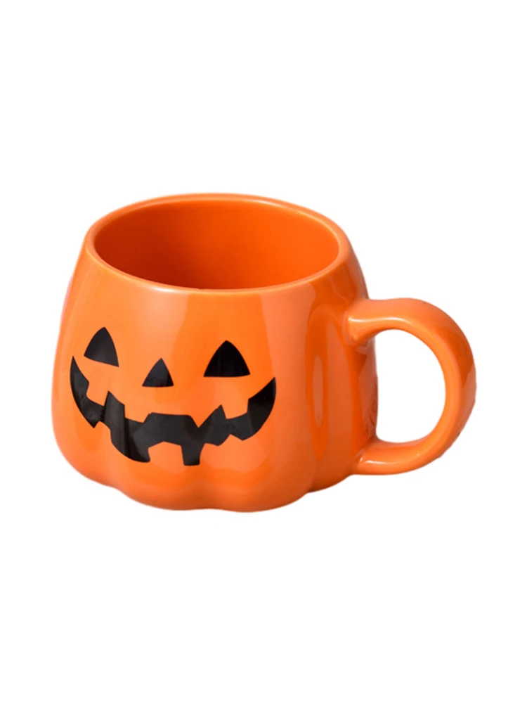 Pumpkin Shape Desktop Coffee Mug Durable Water Milk Soup Halloween Decoration Home Ceramic Exquisite Breakfast Cute Reusable