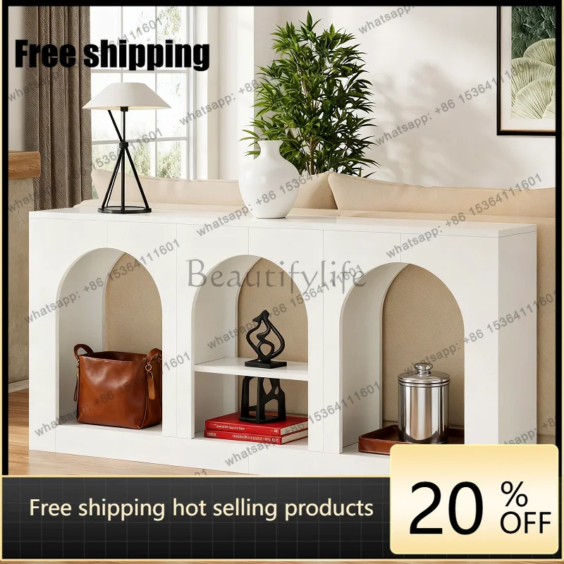 hot American white living room decorative cabinet storage light luxury storage partition cabinetFactory Direct