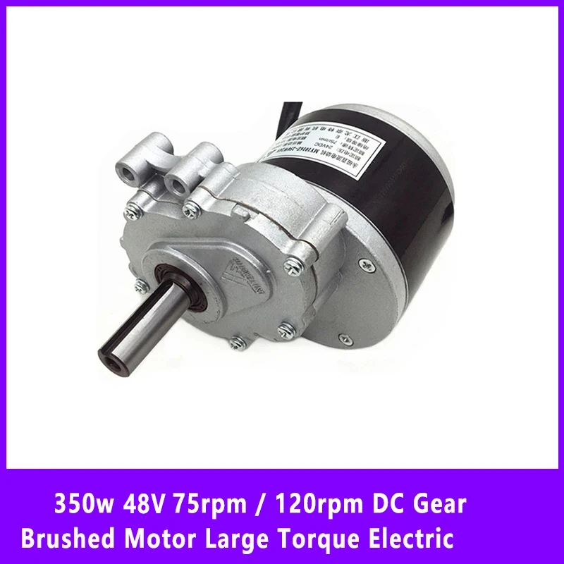 350w 48v 75rpm / 120rpm Low Speed Brush Motor,  Wheel Chair Used DC Gear Brushed Motor Large Torque Electric Motor MY1016Z