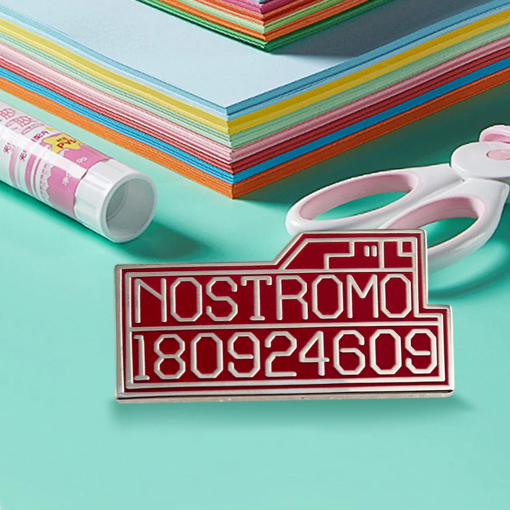 Uscss دبوس الغريبة سفينة بضائع الفضاء Nostromo 180924609 شعار شعار المينا بروش فيلم رواية المشجعين هدية شارة اكسسوارات جمع #5